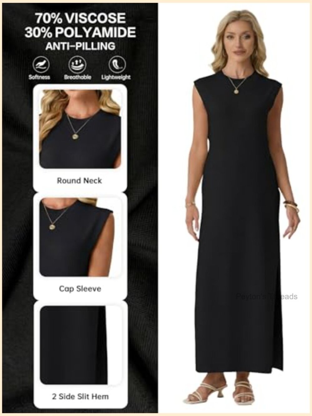Anti-Pilling Shift Sweater Maxi Dress with Pockets - Picture 4 of 7